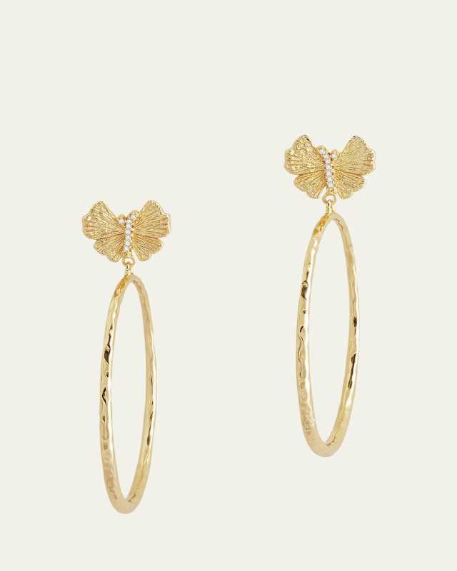 Butterfly Single Hoop Earrings